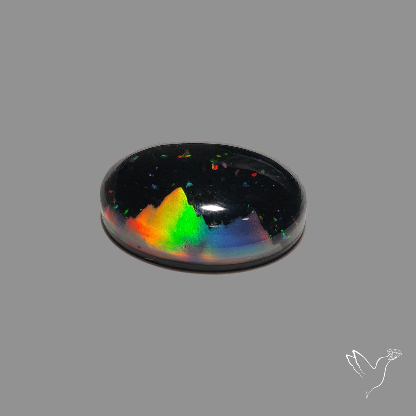Aurora Opal Inlay Mountain Doublet