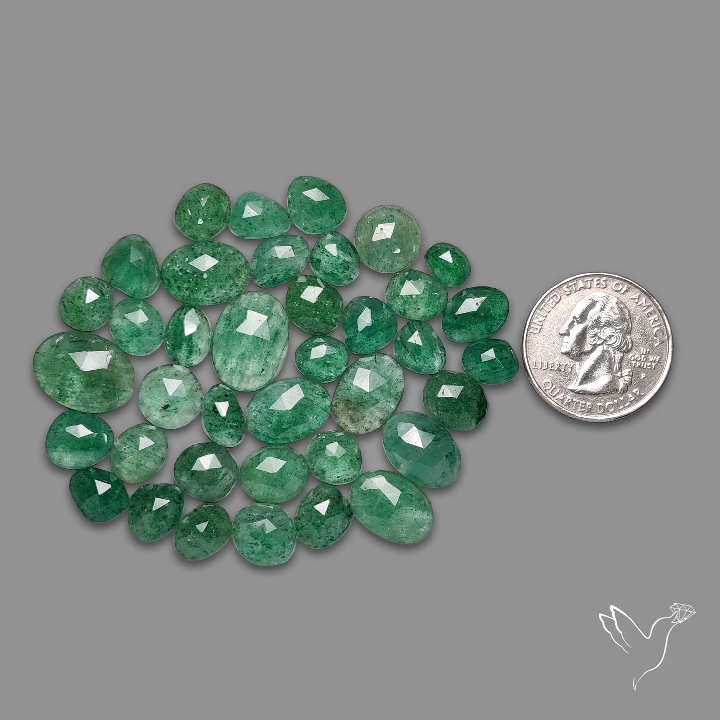 Rose Cut Green Tanzurine Lot