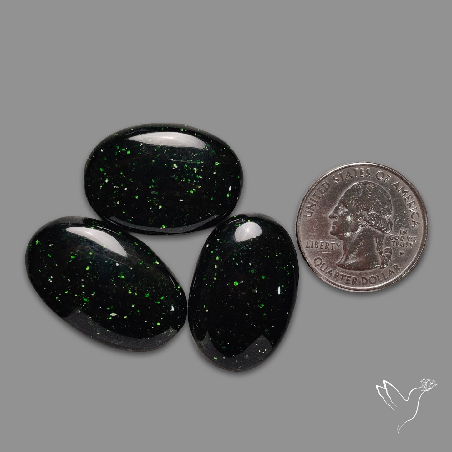 Green Sandstone Cabochons Lot