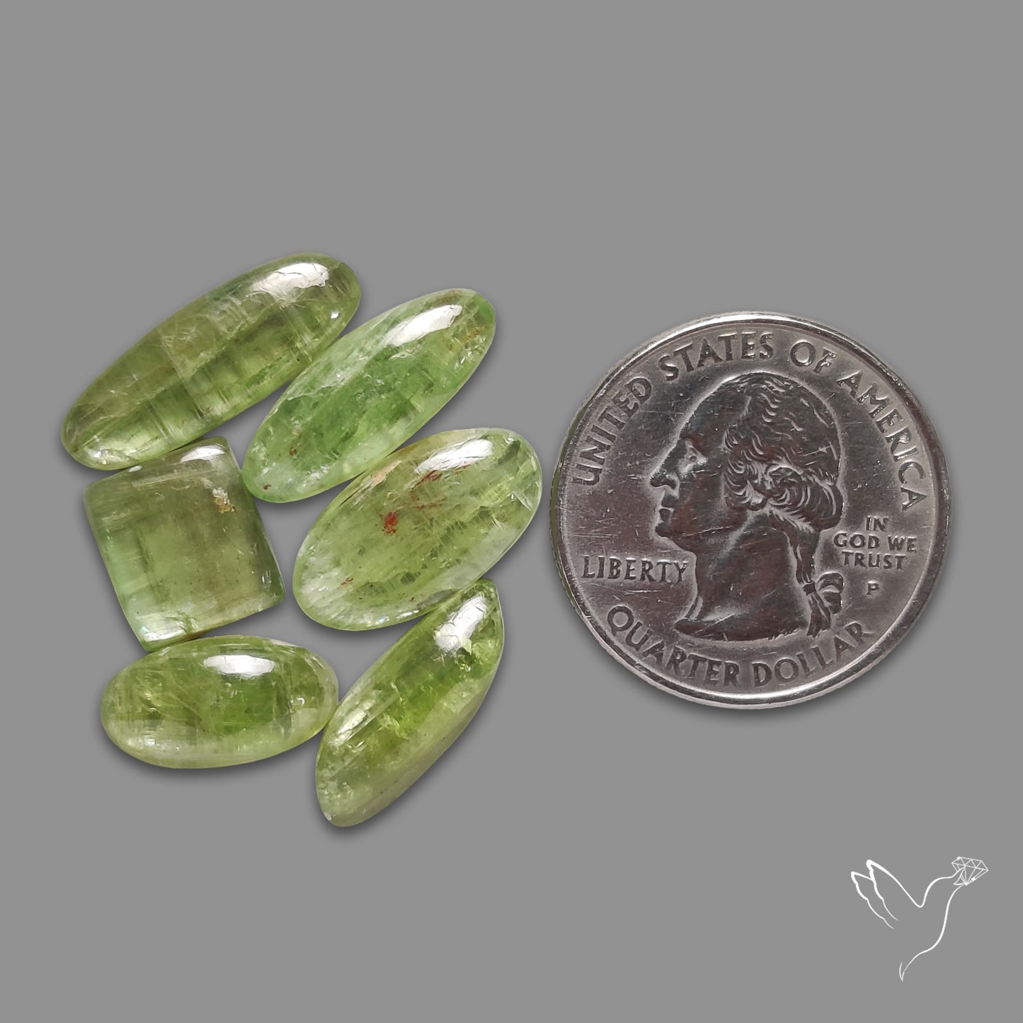 Mint Green Kyanite Cabochons Lot