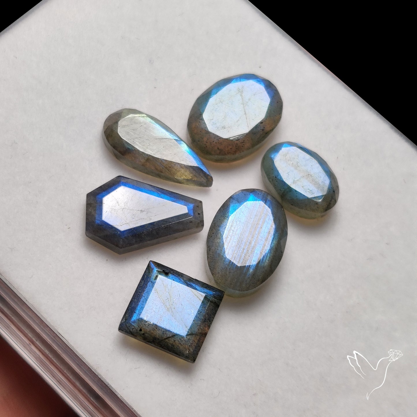 Faceted Blue Labradorite Lot