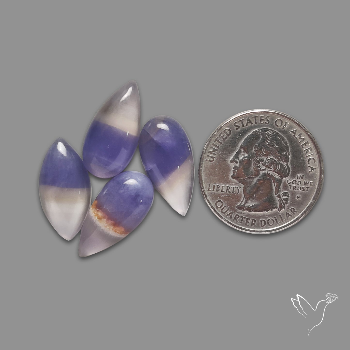 Purple Fluorite Cabochons Lot