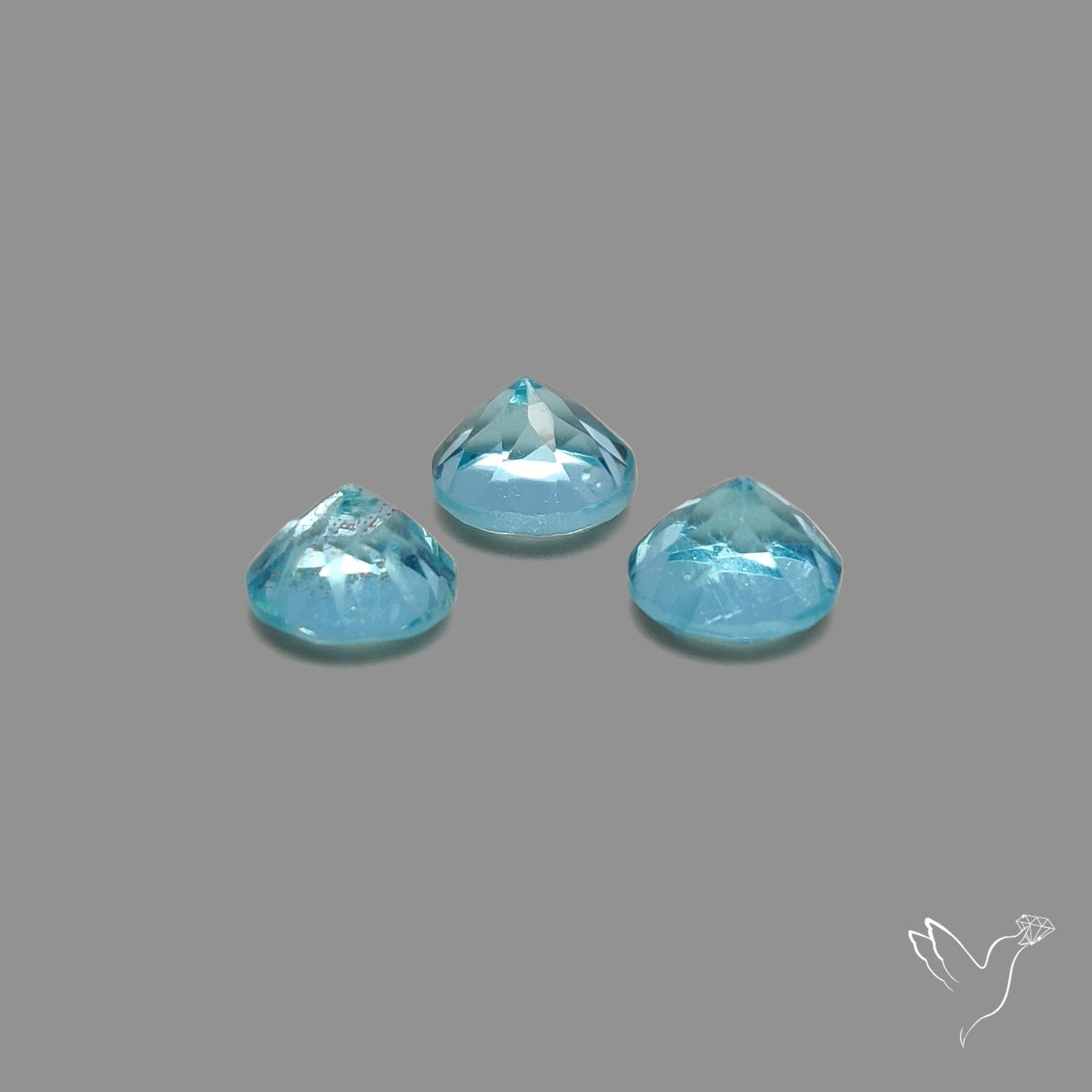 Faceted Natural Paraiba Apatite Round Smalls Lot