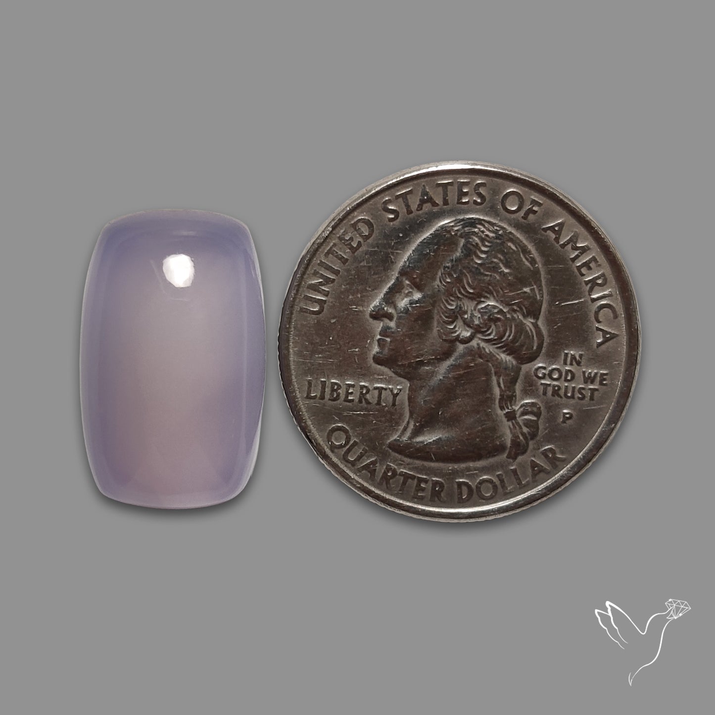 Lavender Chalcedony Cabochon