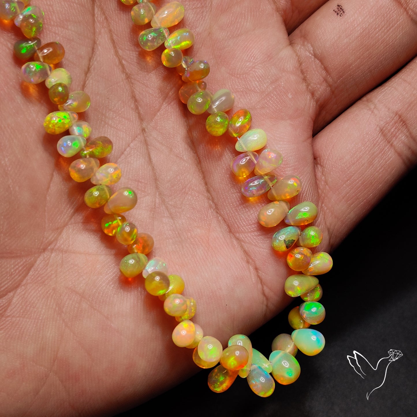 AAA Ethiopian Opal Drops Beads Line