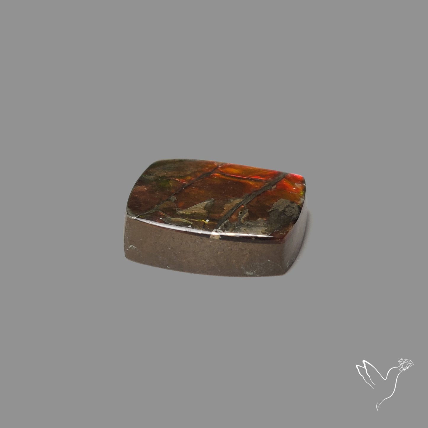 AAA Red Gold Ammolite Cabochon
