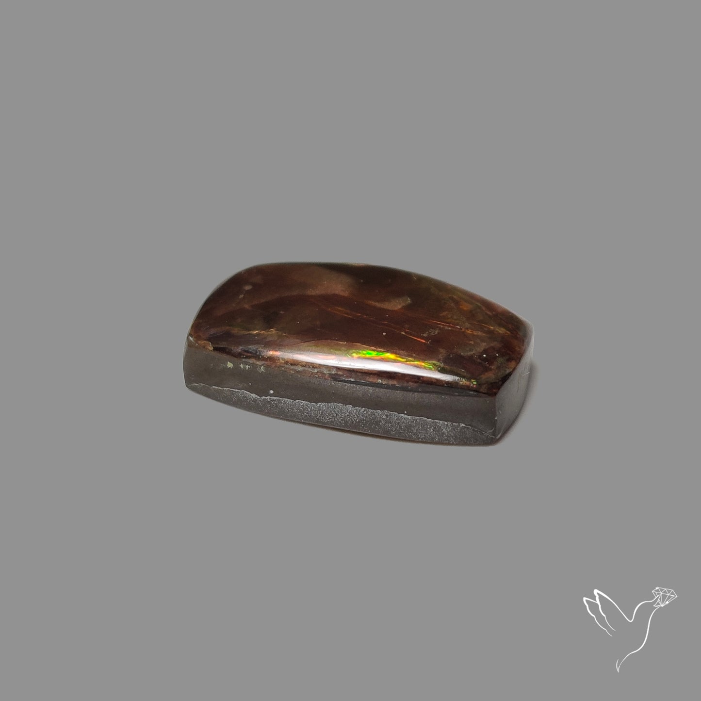 AAA Orange Green Ammolite Cabochon