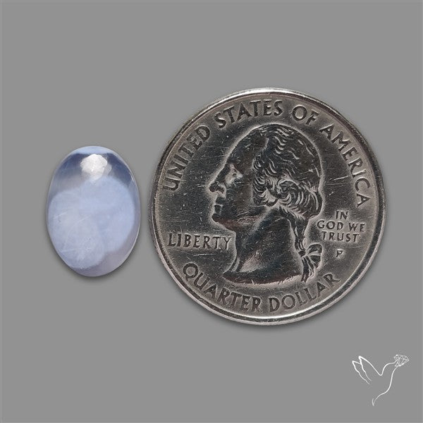 Blue Lace Agate Heart Cabochon