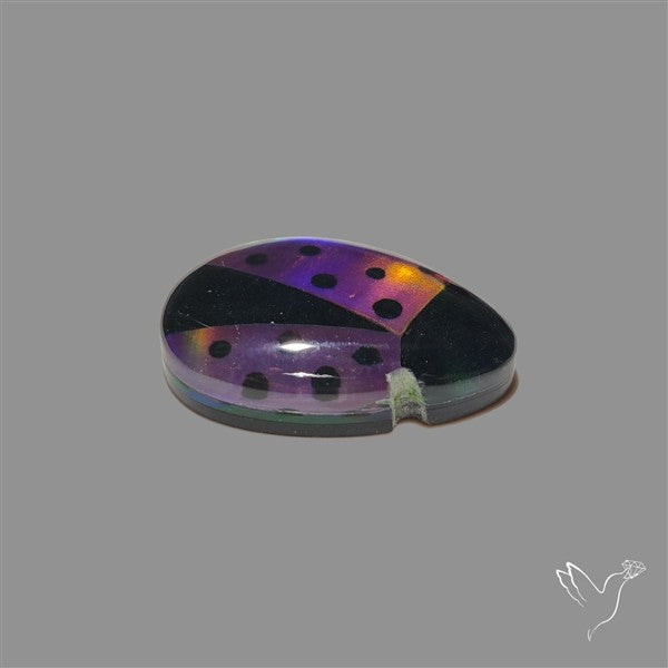 Aurora Opal With Black Onyx Beetle Carving