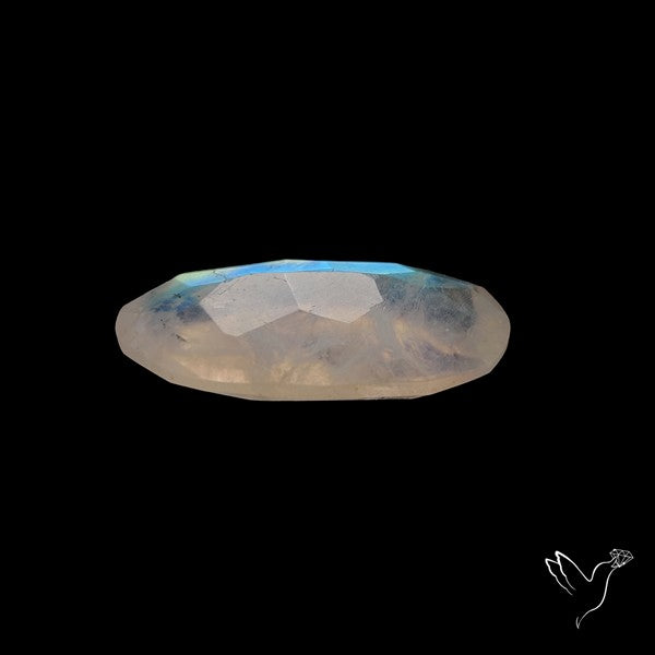Rose Cut Faceted Rainbow Moonstone