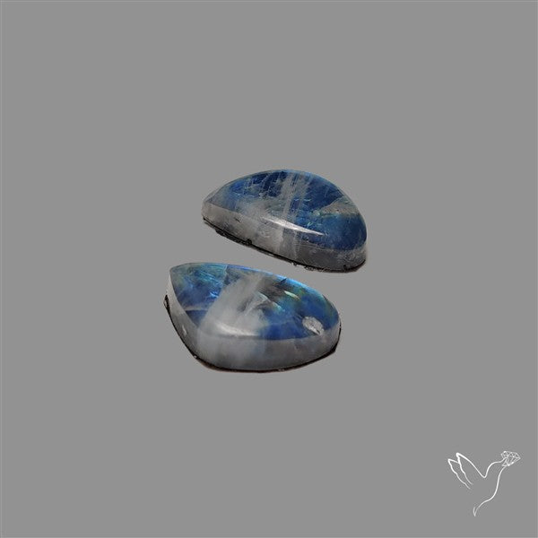 Rainbow Moonstone Pair
