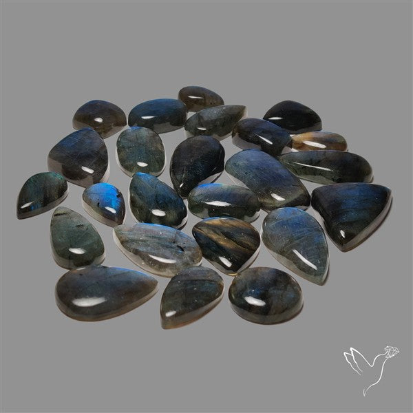 100 Grams Deep Blue Labradorite Cabochons Bulk Lot