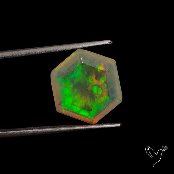Rare Honeycomb Pattern Ethiopian Welo Opal AAA