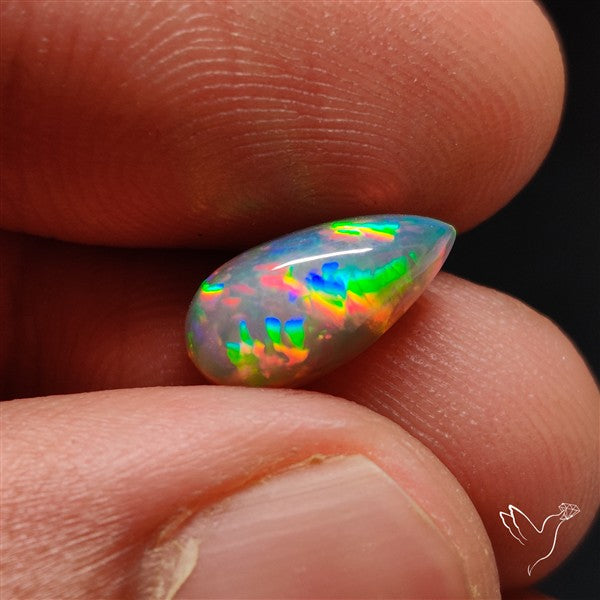 Natural Dark AAA Ethiopian Black Opal Cabochon