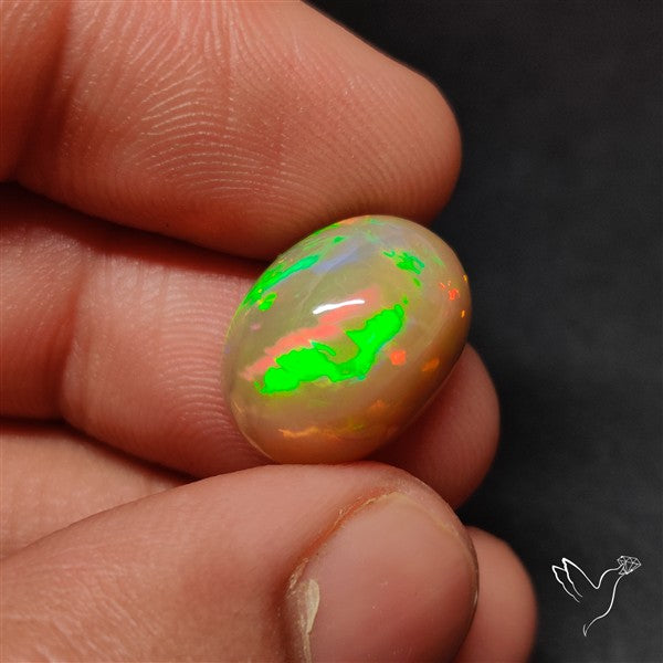 Natural Dark AAA Ethiopian Black Opal Cabochon