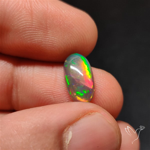 Natural Dark AAA Ethiopian Black Opal Cabochon