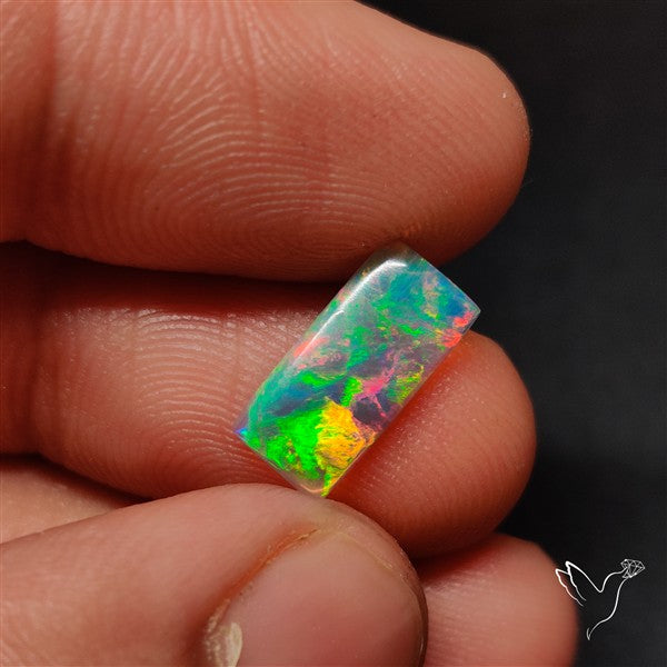 Natural Dark AAA Ethiopian Black Opal Cabochon