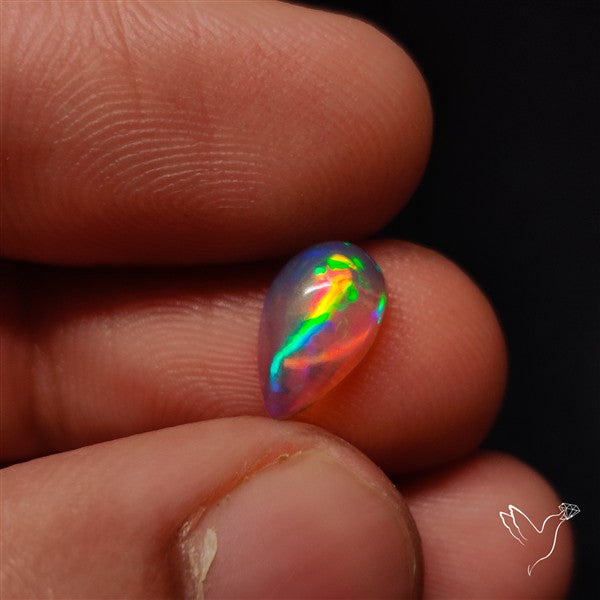 Natural Dark AAA Ethiopian Black Opal Cabochon