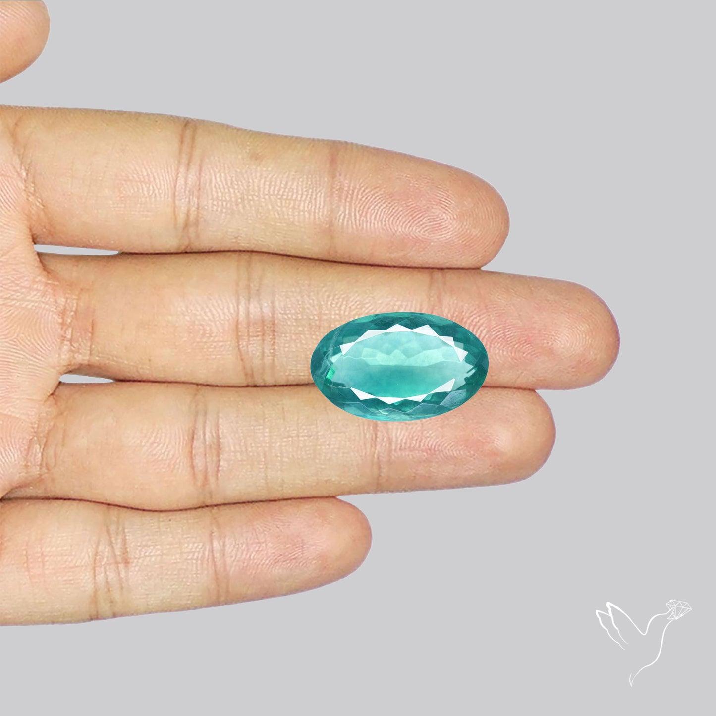 Faceted Belgian Teal Fluorite