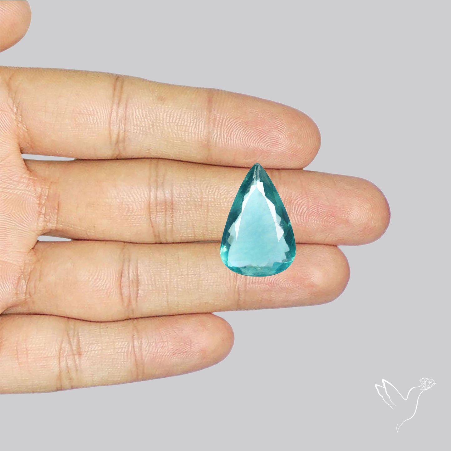 Faceted Belgian Teal Fluorite