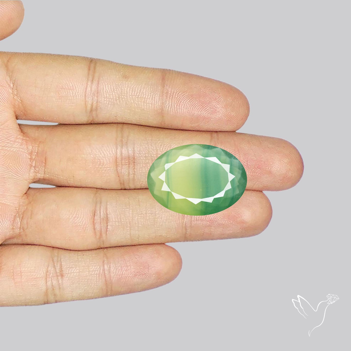 Faceted Belgian Green Fluorite