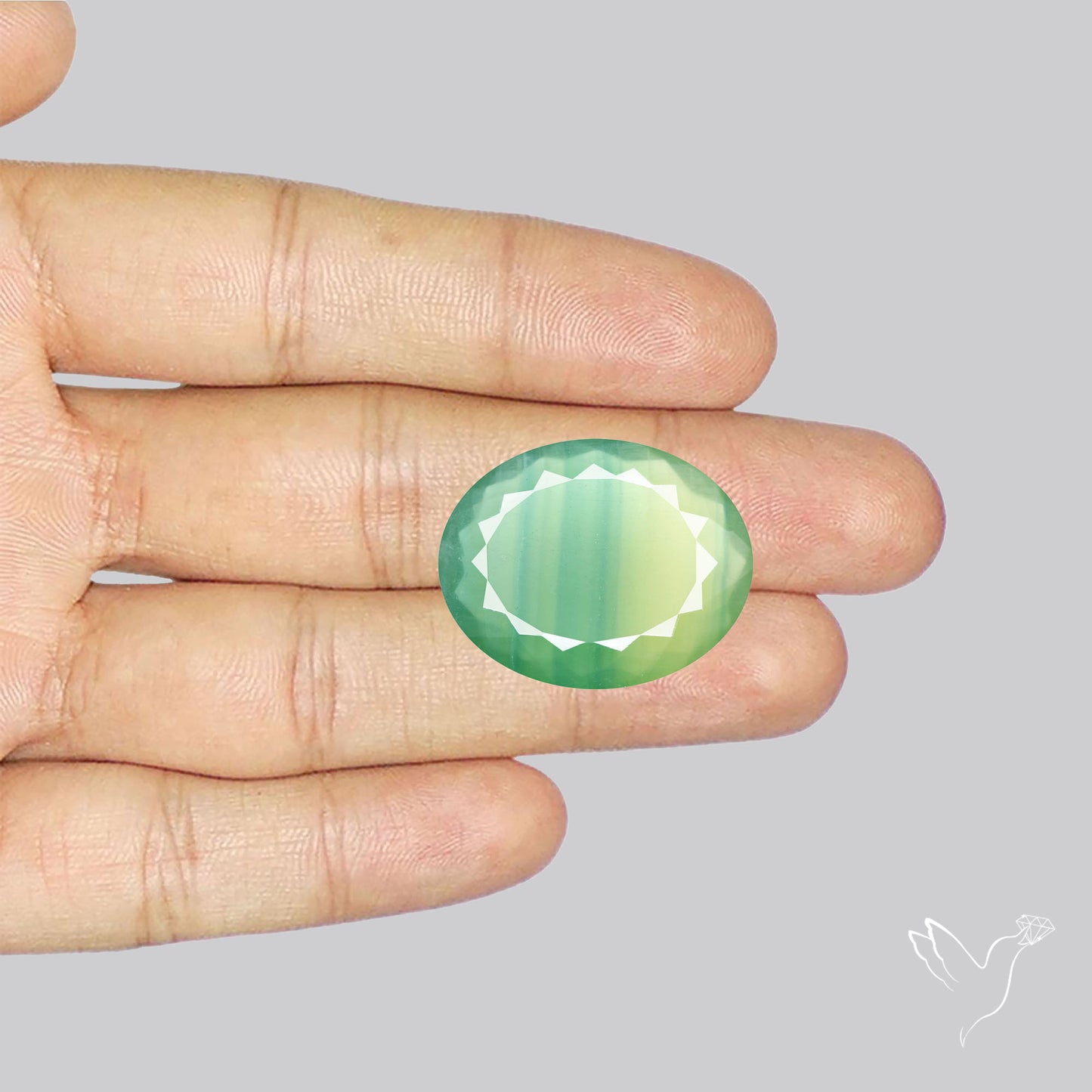Faceted Belgian Green Fluorite