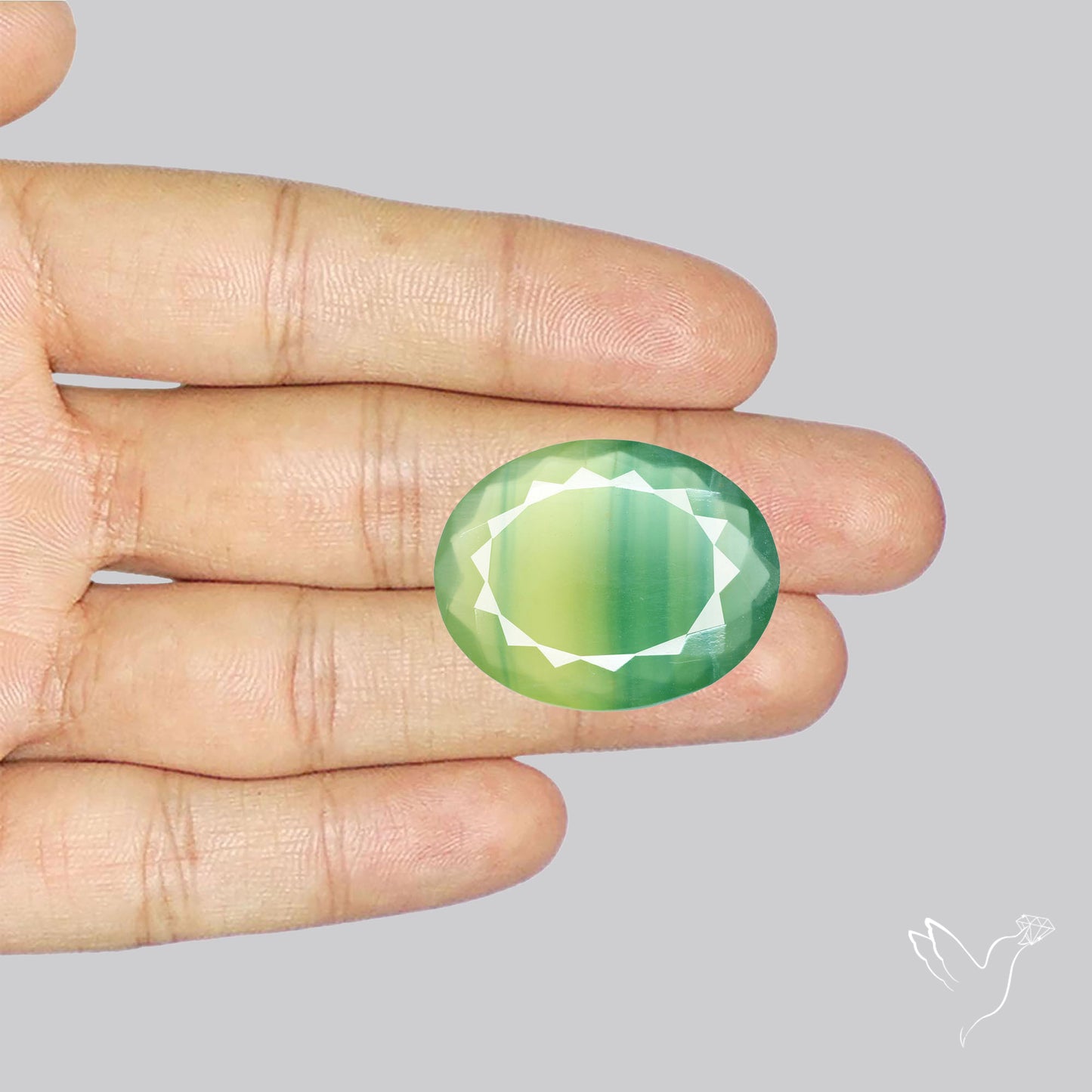 Faceted Belgian Green Fluorite