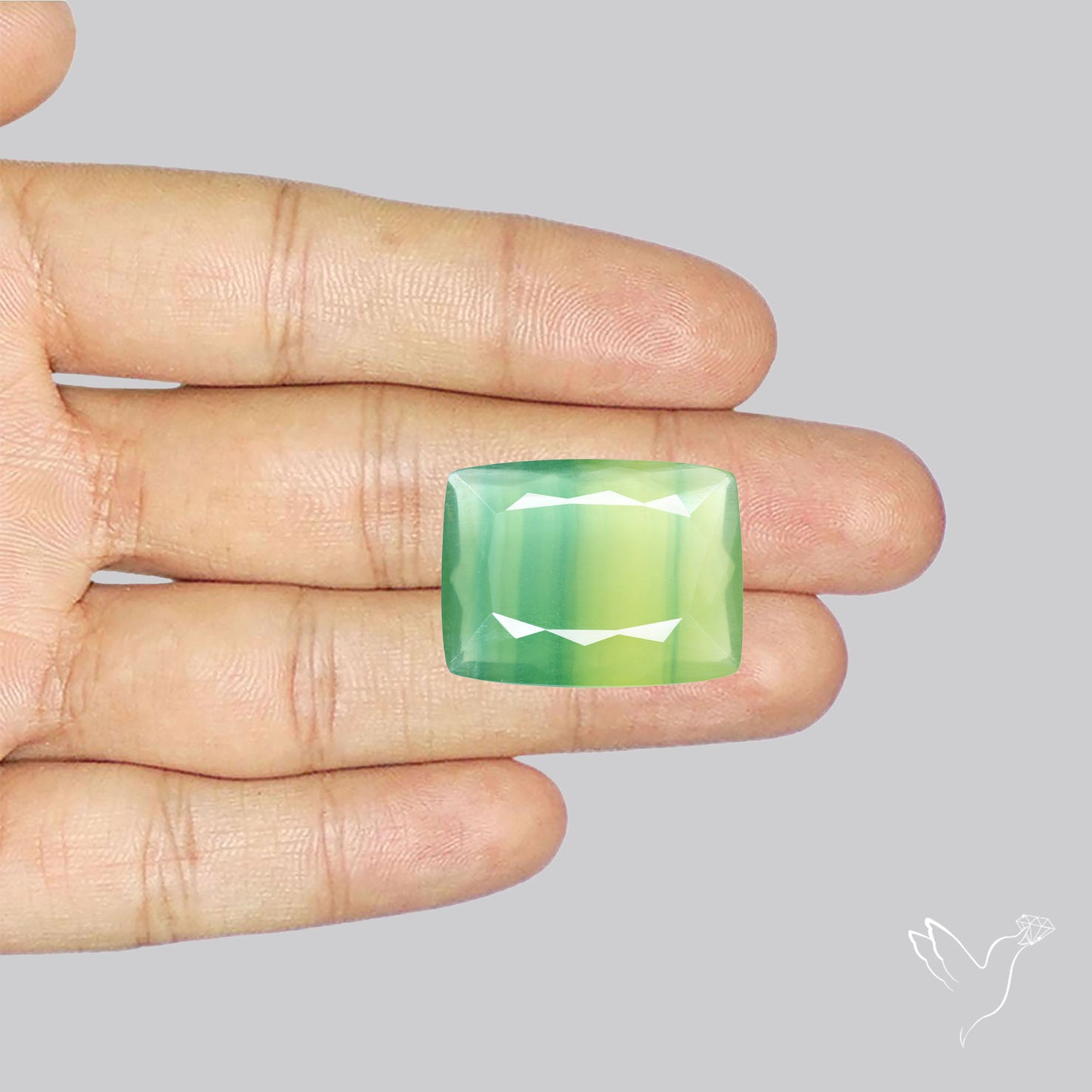 Faceted Belgian Green Fluorite
