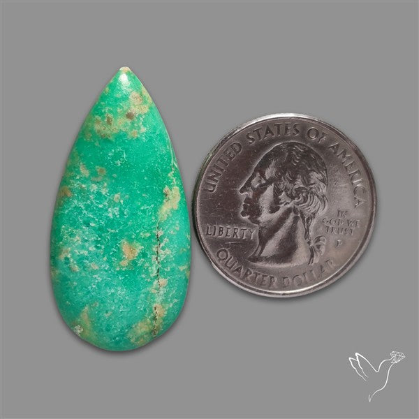 Rare Natural Green Hubei Turquoise Cabochon
