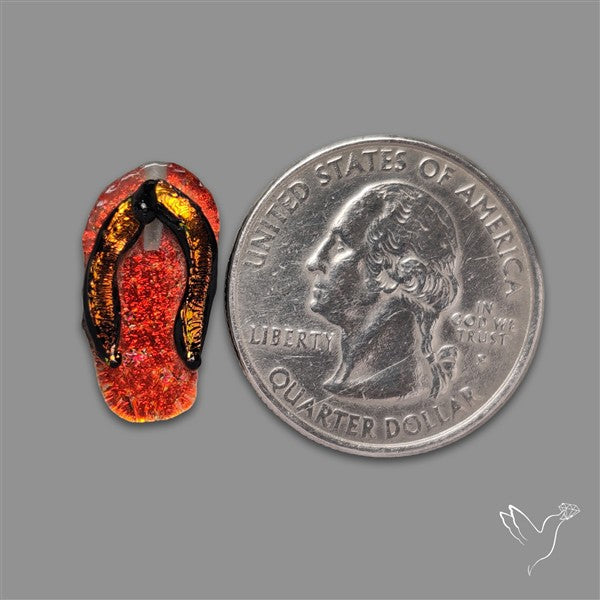 Dichroic Glass Slipper Carving