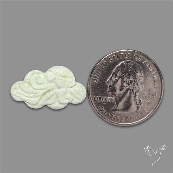 Citron Chrysoprase Mughal Carving Cloud