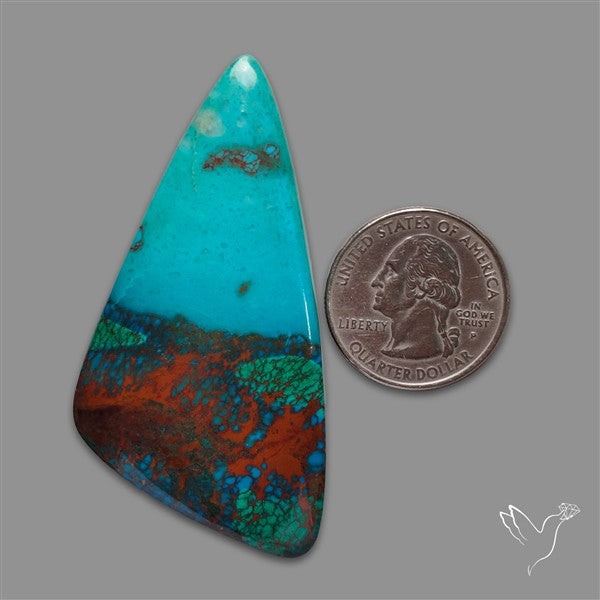 Peruvian Chrysosolla Malachite Shattuckite Cabochon