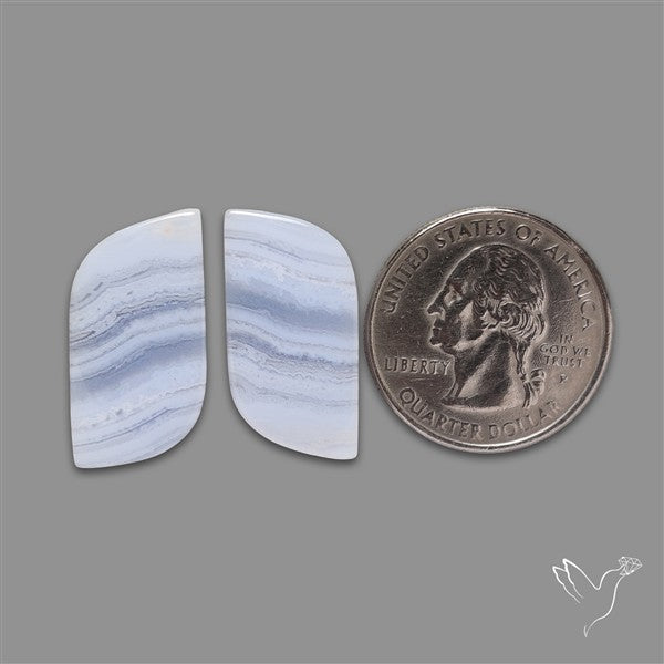 Blue Lace Agate Pair