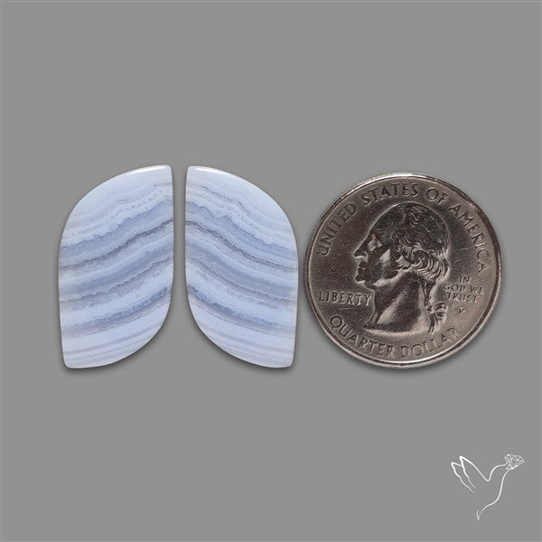 Blue Lace Agate Pair