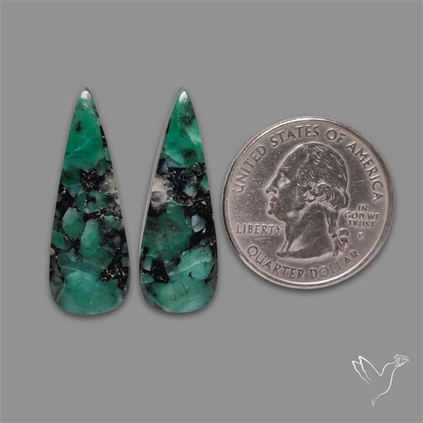 Emerald Pair Deep Dark Green