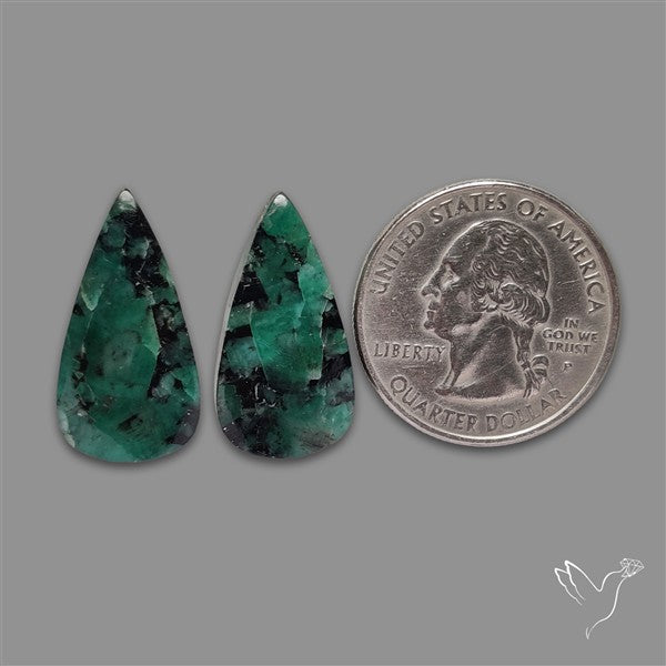 Emerald Pair Deep Dark Green