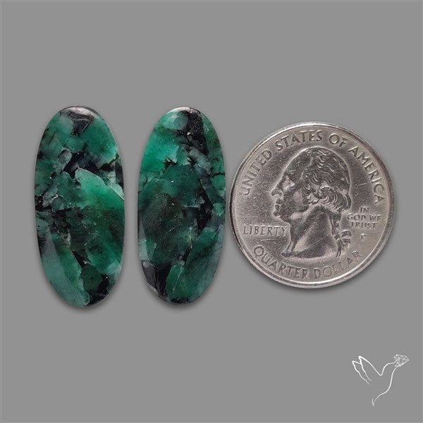 Emerald Pair Deep Dark Green