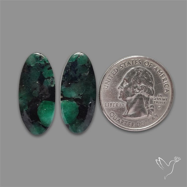 Emerald Pair Deep Dark Green