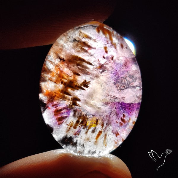 Cacoxenite Super Seven Amethyst Cabochon