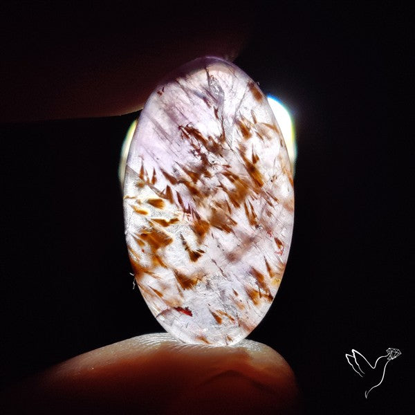 Cacoxenite Super Seven Amethyst Cabochon