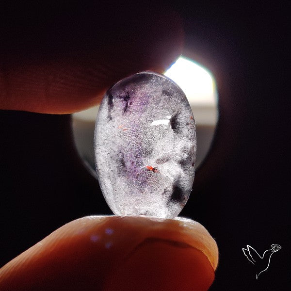 Cacoxenite Super Seven Amethyst Cabochon