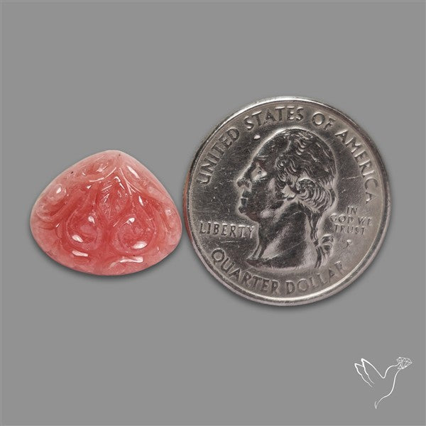Gemmy Rhodochrosite Mughal Carving