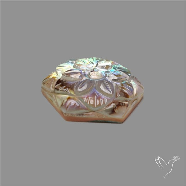 Abalone Shell Doublet Mughal Carving