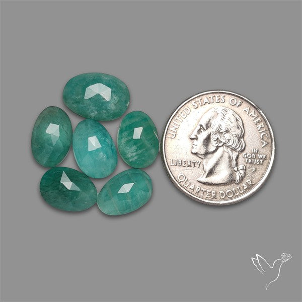 Rose Cut Gemmy Peruvian Amazonites Lot