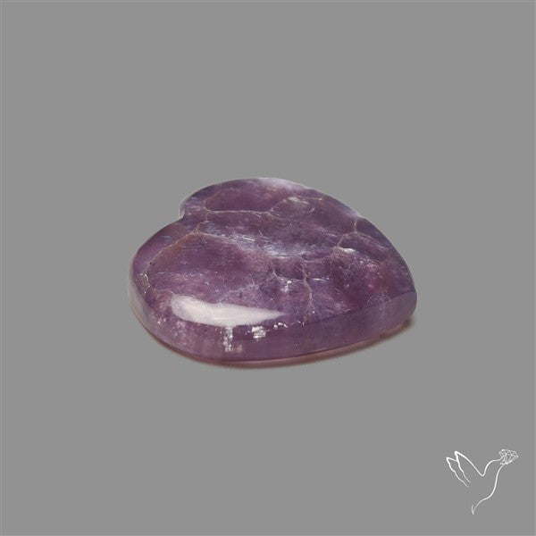 Gem Lepidolite Mica Round Heart Cabochon