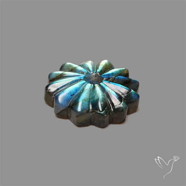 Labradorite Floral Carving