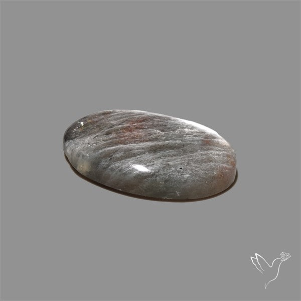 Tanzanian Black Moonstone Cabochon with Sunstone Inclusion