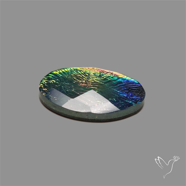 Dichroic Glass Doublet Checkerboard Cut