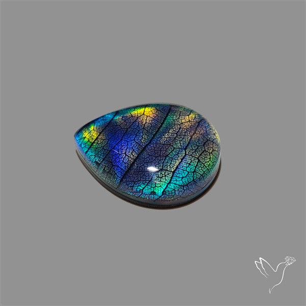 Aurora Opal Leaf Skeleton Inlay Doublet with Quartz