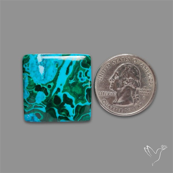 Chrysocolla In Malachite Cabochon